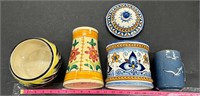 Nice Pottery lot Italy vase Bowl cup