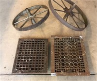 Metal wheels register vents