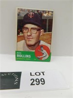 1963 TOPPS RICH ROLLINS MLB BASEBALL CARD