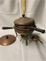 Vintage copper warmer pan