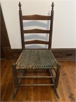 Antique Ladder Back Rocking Chair