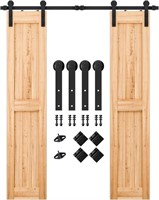 6" Double Door Sliding Barn Door Hardware Kit