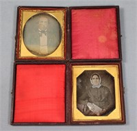 (2) Sixth Plate Cased Daguerreotype Photos
