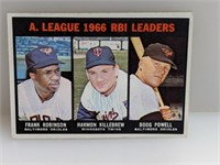 1967 Topps AL RBI Ldrs Robinson Killebrew Powell