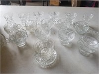 44 PIECE SET OF CLEAR PUNCH GLASSES, JUICE GLASSES