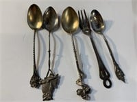 STERLING SILVER SPOONS & FORK
