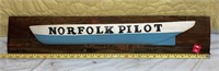 Norfolk Pilot 3D Boat Wall Hanging 30"x6"