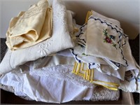 Vintage Lot of Tablecloths, Runners and Na