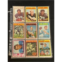 (126) 1972 Topps Football Cards With Stars