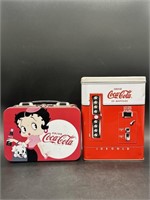 Lot of (2) Coca-Cola Tins - Betty Boop/ Ice Cold