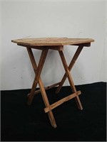 Vintage 17x 16x 19 in collapsible table