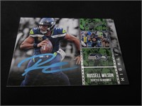 Russell Wilson Signed Trading Card COA Pros