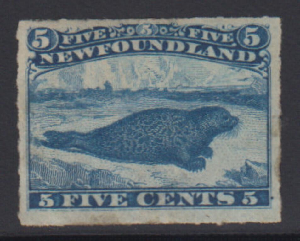 Newfoundland Stamp #40 Mint HR 1876 rouletted high