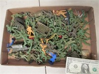 Lot of Vintage Green Army Men Toys & Military