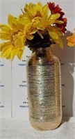 Gold Vase with Flowers