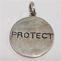 Sterling Silver "PROTECT" Charm SJC
