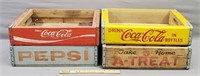 Wood Advertising Crates Coca-Cola Pepsi Etc