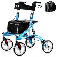 HEAO Rollator Walker with Seat for Seniors,4 x 10"