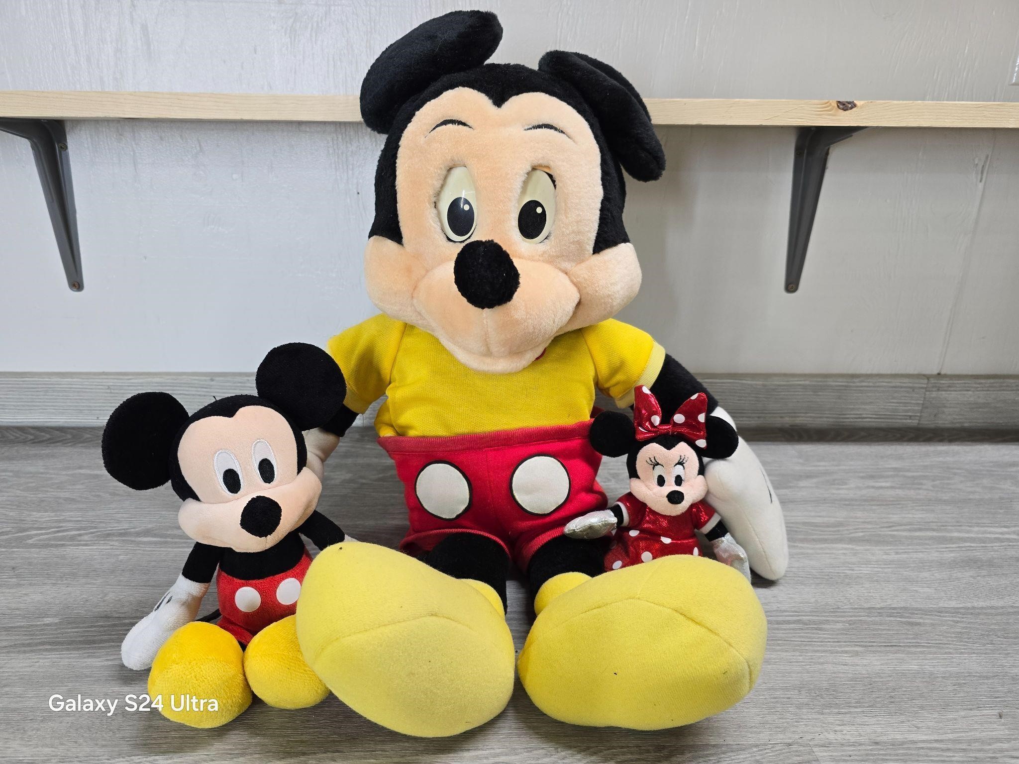 Mickey Mouse 25" Talking Plush Lot