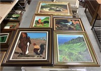 5 framed paintings-Local Artist Dean Haddock