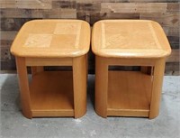 (2) Matching Wood End Tables