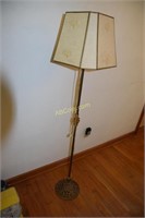 Floor Lamp w/Vintage shade, Cast Base