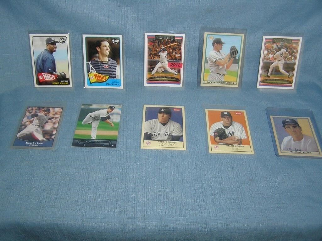 Collection of NY Yankees all star baseball cards