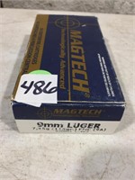 50 Rounds 9mm Luger Pistol Ammo
