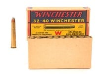 WINCHESTER .32-40 VINTAGE BOX OF AMMUNITION