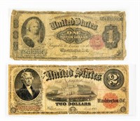Coin RARE-$1917 $2 Jefferson + Martha 1891