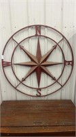 Metal Compass Sign - 41x41 inches