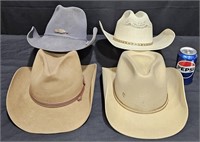 4 Cowboy Hats - Bandora, Resistol, Charlie 1 Horse