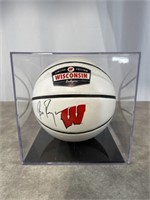 Bo Ryan signed Badger basketball with display