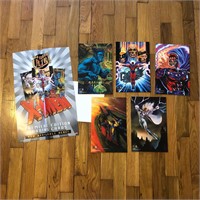 1994 Marvel X-Men Promo Poster & 5 Art Cards