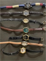 7 PIECE LEATHER OR BANDED WATCH LOT