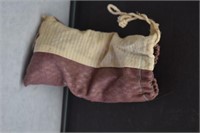 Cloth bag of Polished and Rough Rocks, etc