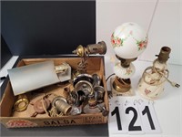 Box of Lamp Parts ~ 2 Dresser Lamps