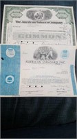 (2) Vintage Share Certificates- 1962 Amercian