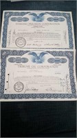(2) Vintage Share Certificates- 1960 Sterling