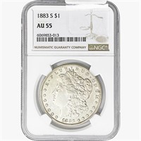 1883-S Morgan Silver Dollar NGC AU55