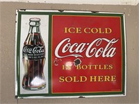 Coca-Cola in bottles decorator sign 16Wx13T SSP