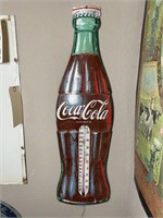 Die cut Coca-Cola bottle thermometer 4Wx24T