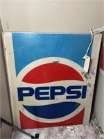 Plastic Pepsi sign 31Wx36T