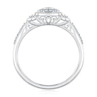 2 1/2ct Halo Diamond Engagement Ring 14K  $4900