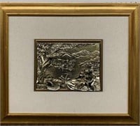 Sterling Silver Framed High Relief Plaque