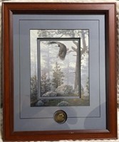 Framed Eagle Picture with Scripture Isaiah 40:31