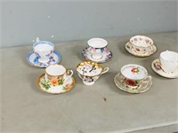 assorted cups & saucers