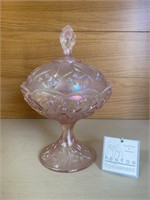 Vintage Fenton Opalescent Lily of The Valley Dish