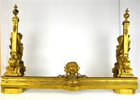 Fine Three Pcs of Gilt Bronze Chenets