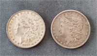 1884-O & 1901-O US Morgan Silver Dollar Coins